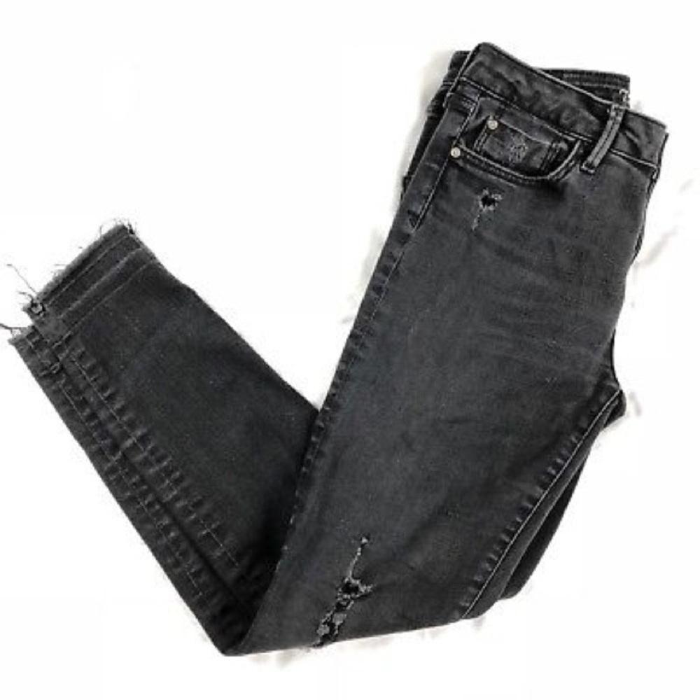 Zara Z1975 black wash distressed jeans